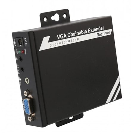 Skilledpower VGA Chainable Extender with Audio Over Cat5e-IP Receiver SK536772